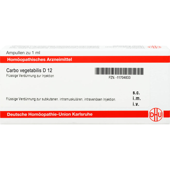 DHU Carbo vegetabilis D12 Ampullen, 8 St. Ampullen