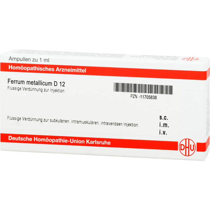 Ferrum metallicum D12 DHU Ampullen, 8 St. Ampullen