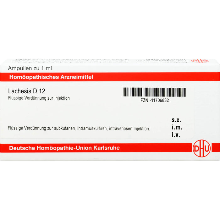 DHU Lachesis D12 Ampullen, 8 St. Ampullen