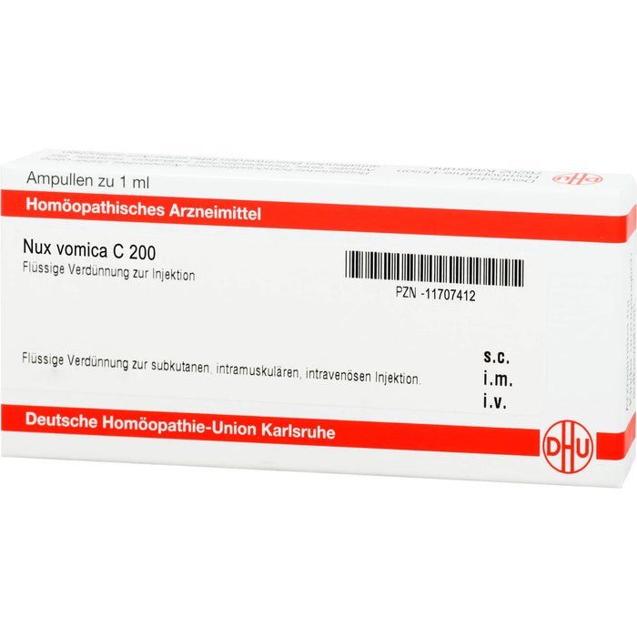 DHU Nux vomica C200 Ampullen, 8 St. Ampullen