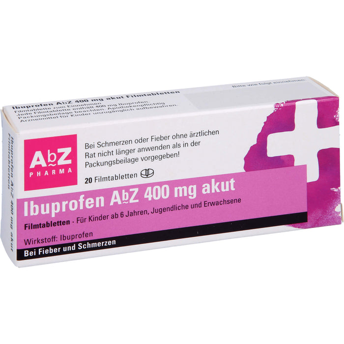 Ibuprofen AbZ 400 mg akut Filmtabletetten, 20 pc Tablettes