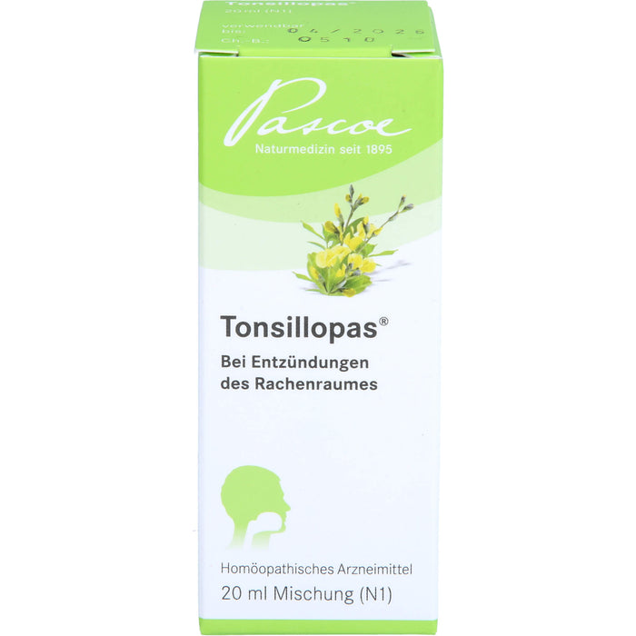 Tonsillopas Mischung bei Entzündungen des Rachenraumes, 20 ml Lösung