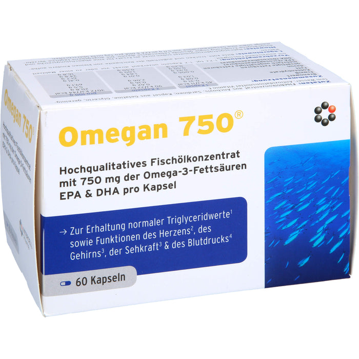 Omegan 750 hochqualitatives Fischölkonzentrat Kapseln, 60 pc Capsules