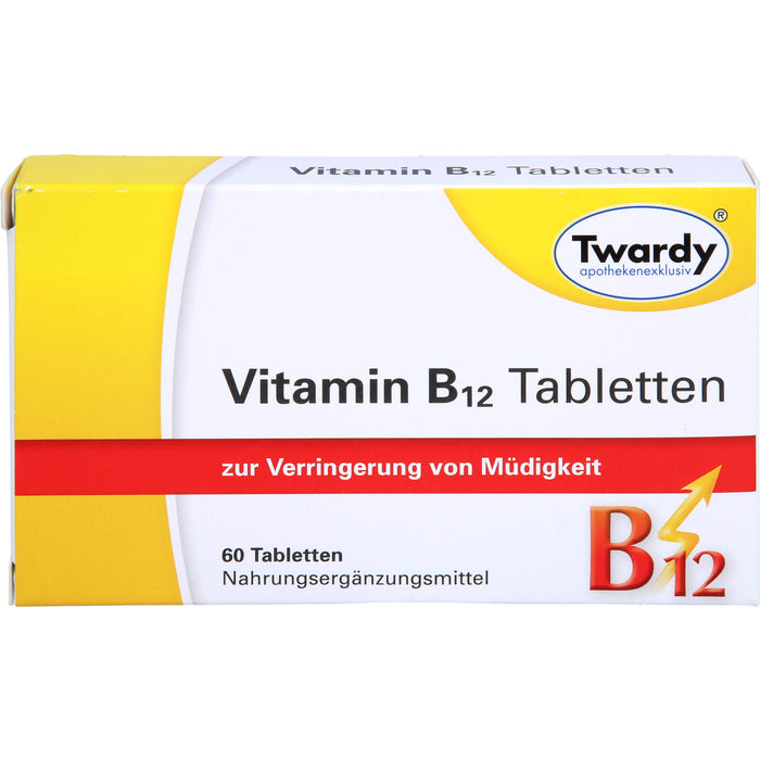 Twardy Vitamin B12 Tabletten zur Verringerung von Müdigkeit, 60 pcs. Tablets