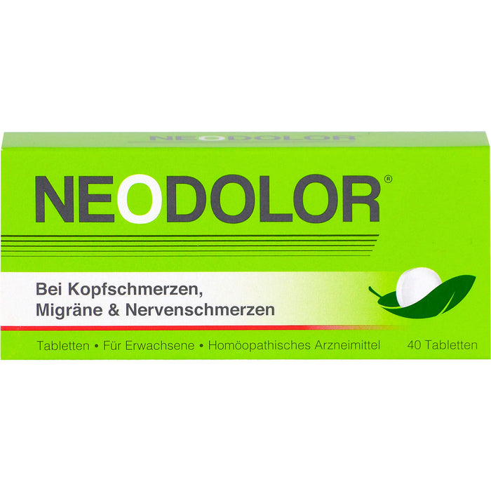 NEODOLOR Tabletten bei Kopfschmerzen, Migräne & Nervenschmerzen, 40 pc Tablettes