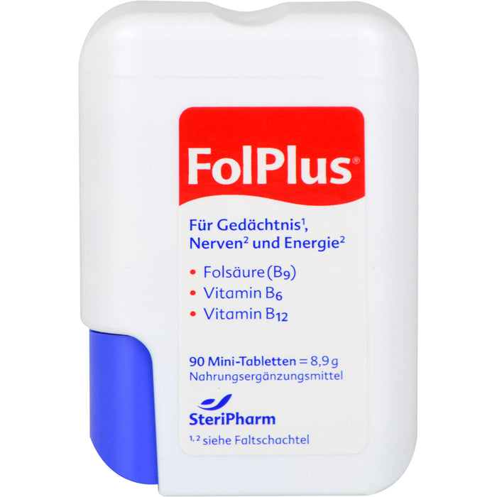 FolPlus Mini-Tabletten für Gedächtnis, Nerven und Energie, 90 pcs. Tablets