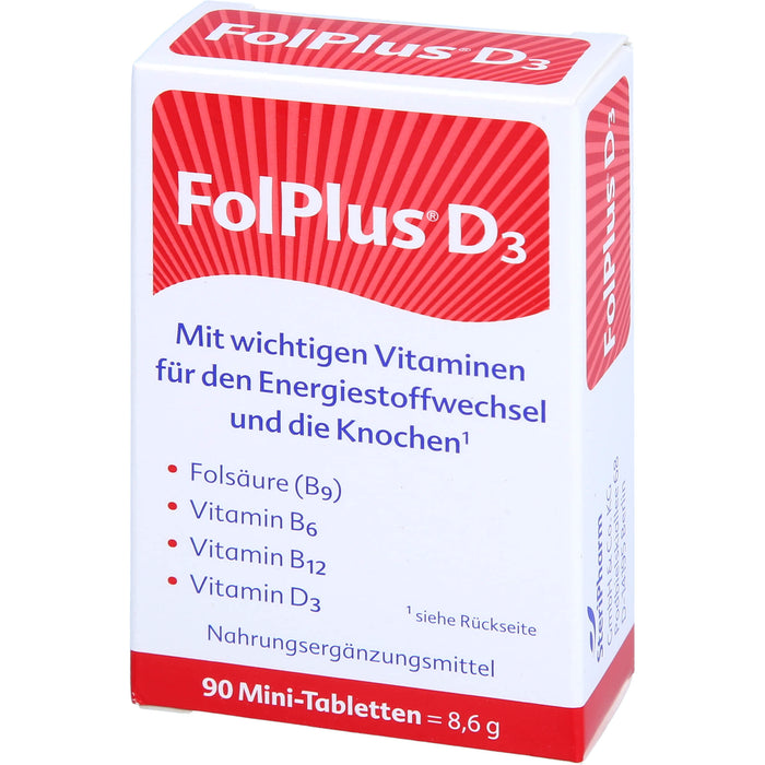 FolPlus + Vitamin D3 Mini-Tabletten, 90 pc Tablettes