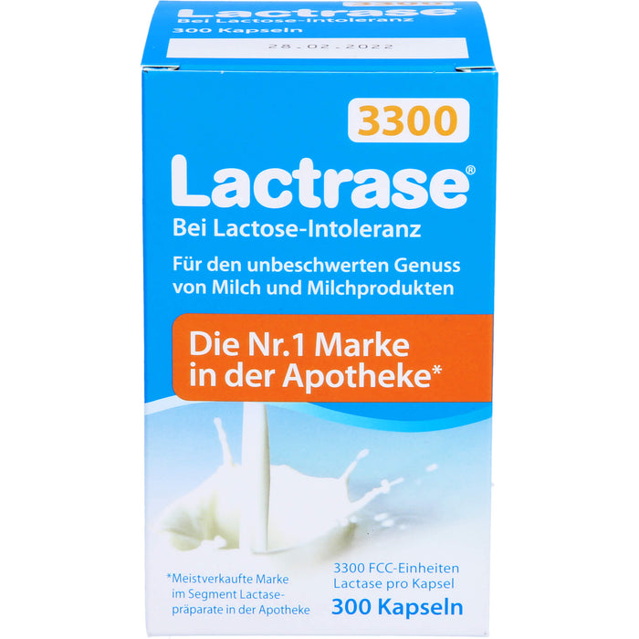 Lactrase 3300 FCC Kapseln bei Lactose-Intoleranz, 300 pcs. Capsules