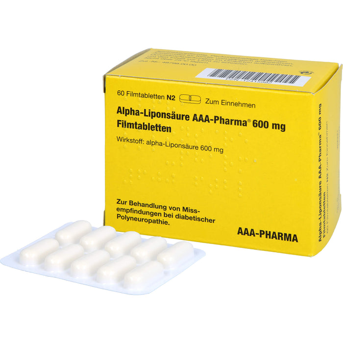 Alpha-Liponsäure AAA-Pharma 600 mg Filmtabletten, 60 St. Tabletten