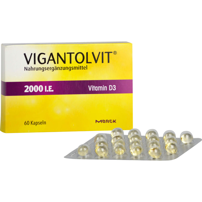 VIGANTOLVIT Vitamin D3 2000 I.E. Kapseln, 60 pc Capsules