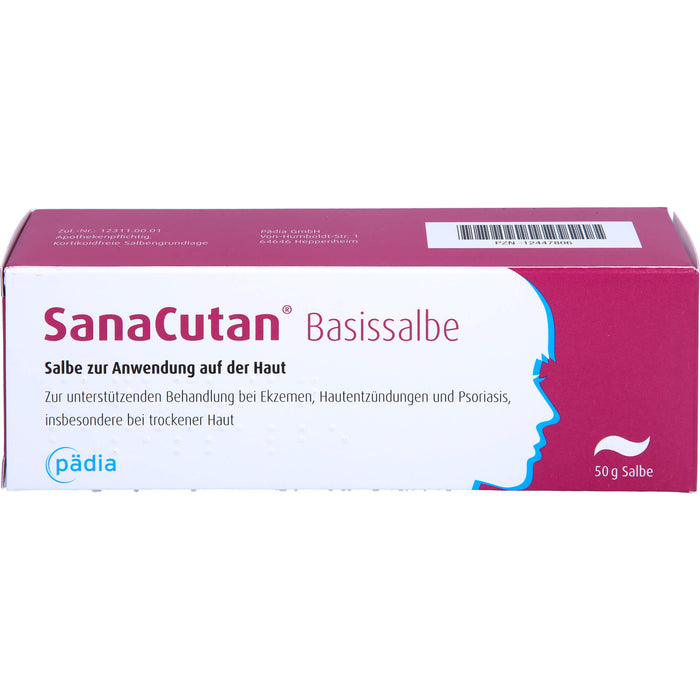 SanaCutan Basissalbe bei Ekzemen, Hautentzündungen und Psoriasis, 50 g Onguent