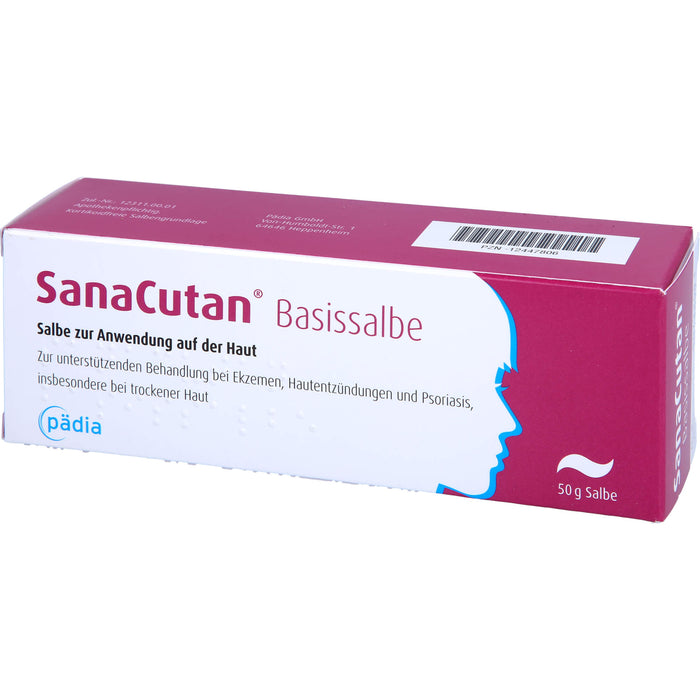 SanaCutan Basissalbe bei Ekzemen, Hautentzündungen und Psoriasis, 50 g Ointment