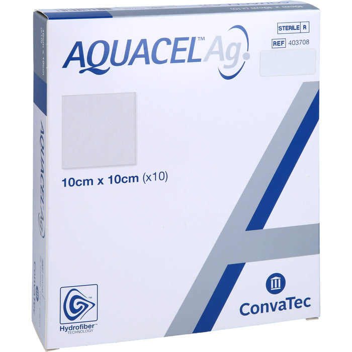 AQUACEL Ag 10x10 cm Kompressen, 10 St KOM