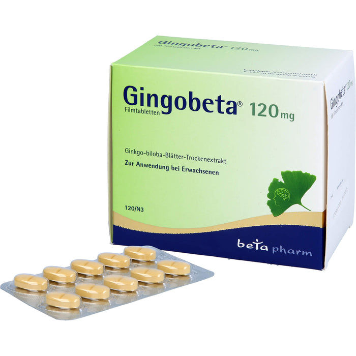 Gingobeta 120 mg Filmtabletten bei leichter Demenz, 120 pc Tablettes