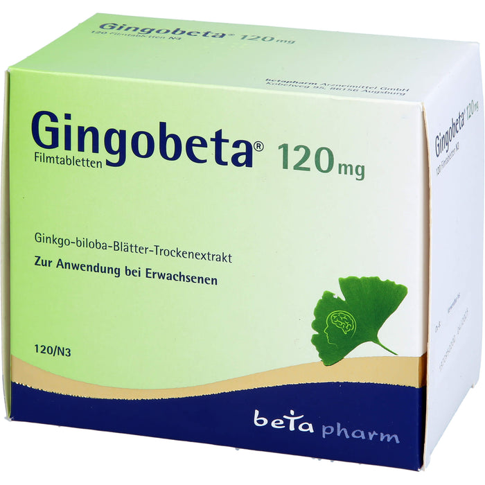 Gingobeta 120 mg Filmtabletten bei leichter Demenz, 120 pc Tablettes