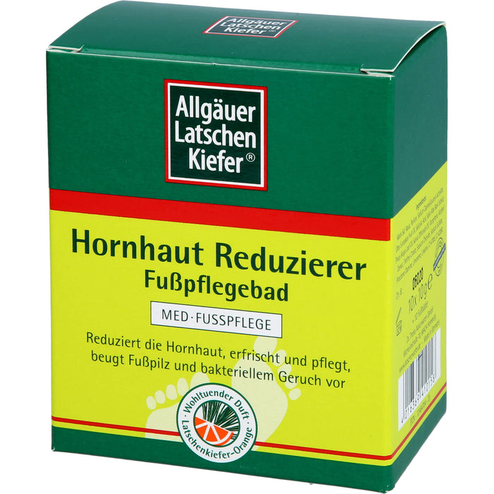 Allgäuer Latschen Kiefer Hornhaut Reduzierer Fußpflegebad, 10 pc Sachets