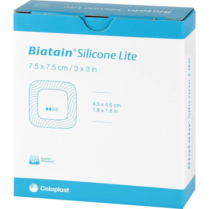 Biatain Silicone Lite Schaumverband 7,5x7,5 cm, 10 St VER