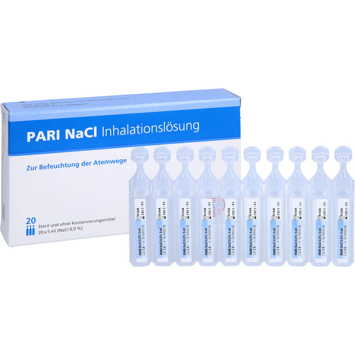 PARI NaCI Inhalationslösung zur Befeuchtung der Atemwege, 20 pc Ampoules