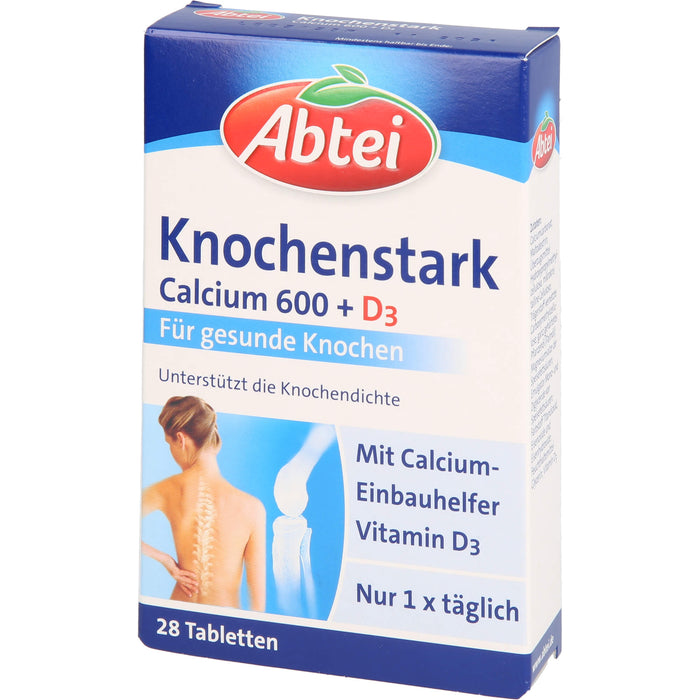 Abtei Knochenstark Calcium 600+D3, 28 St. Tabletten