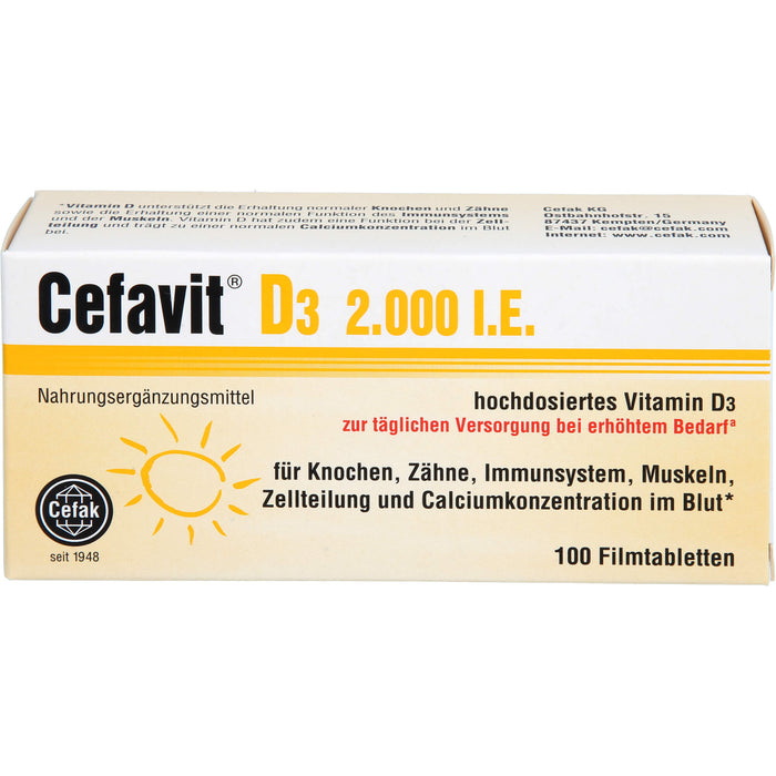 Cefavit D3 2,000 I.E., 100 pcs. Tablets