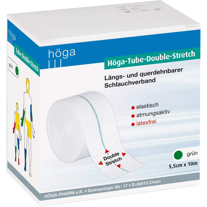 Höga-Tube-Double-Stretch 5,5 cm x 10 m grün, 1 pc Bandage