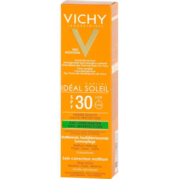 VICHY Capital Idéal Soleil Anti-Unreinheiten SPF 30 Sonnenpflege, 50 ml Crème