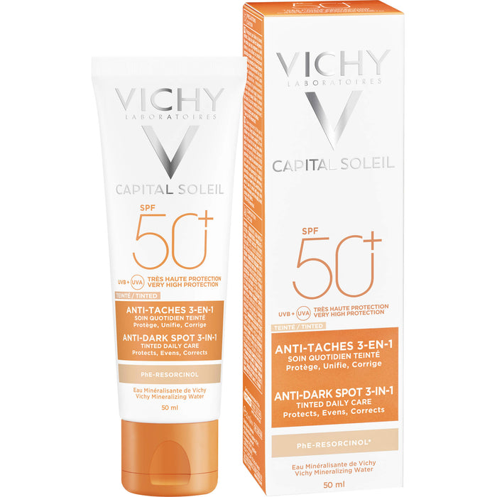 VICHY Capital Soleil 3-in-1 getönte Sonnenpflege LSF 50+, 50 ml Crème