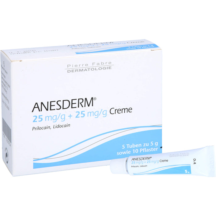 ANESDERM Set Creme Tuben sowie Pflaster, 25 g Crème