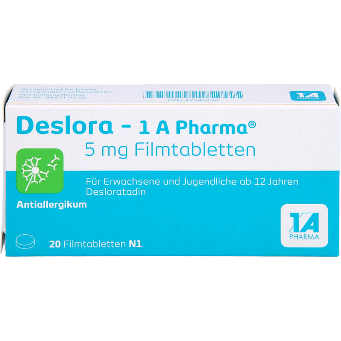 Deslora - 1 A Pharma 5 mg Filmtabletten Antiallergikum, 20 pcs. Tablets