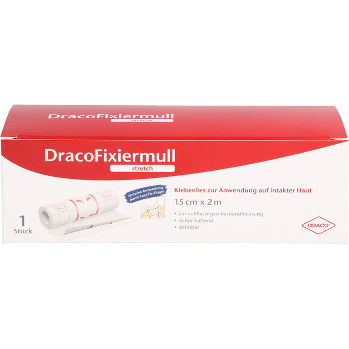 DracoFixiermull stretch 15cm x 2m, 1 St PFL