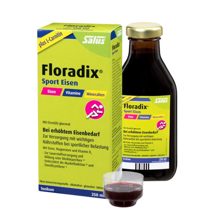 Floradix Sport Eisen Tonikum bei erhöhtem Eisenbedarf, 250 ml Solution