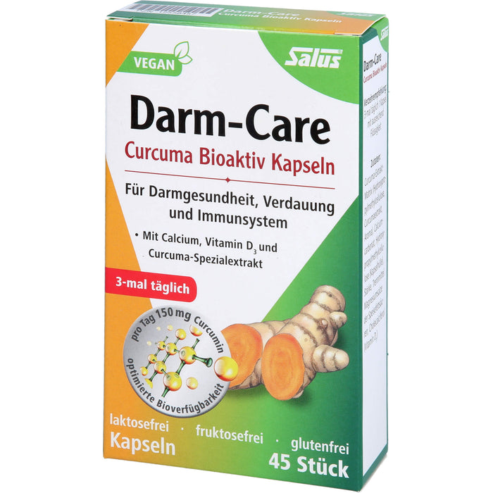 Salus Darm-Care Curcuma Bioaktiv Kapseln für Darmgesundheit, Verdauung und Immunsystem, 45 St. Kapseln