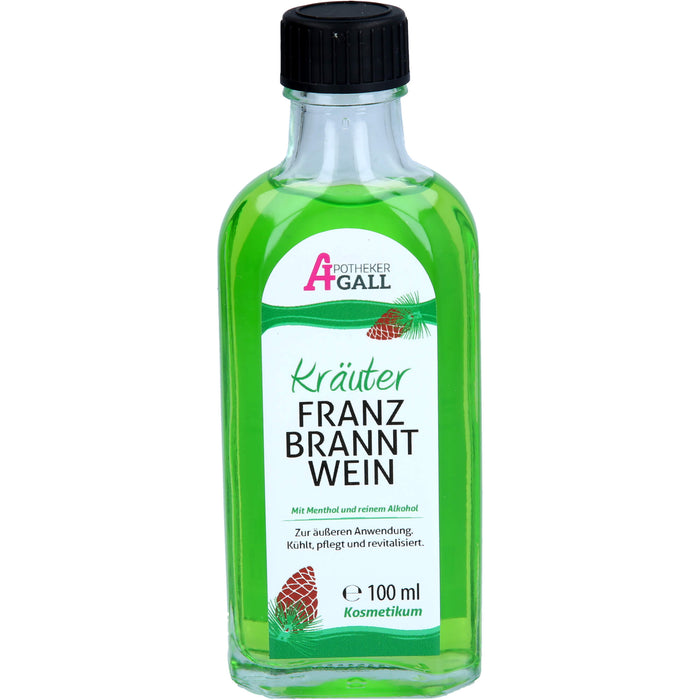 Apotheker Gall Kräuter Franzbranntwein kühlt, pflegt und vitalisiert, 100 ml Solution