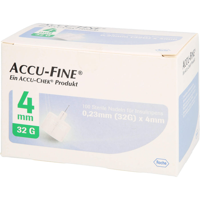 ACCU-FINE Sterile Nadeln für Insulinpens 4 mm, 100 St KAN