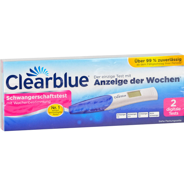 Clearblue Schwangerschaftstest mit Wochenbestimmung digitale Tests, 2 pcs. Test