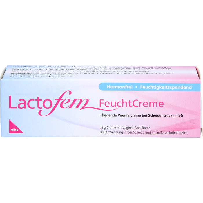 Lactofem Feuchtcreme pflegende Vaginalcreme bei Scheidentrockenheit, 25 g Cream