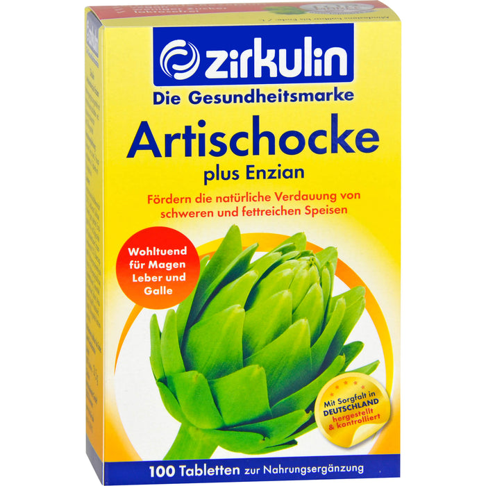 zirkulin Artischocke plus Enzian Tabletten, 100 pcs. Tablets