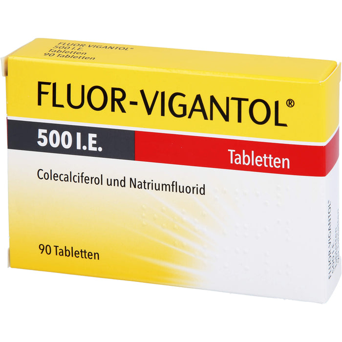 FLUOR-VIGANTOL 500 I.E. Tabletten zur Vorbeugung gegen Rachitis und Zahnkaries, 90 St. Tabletten