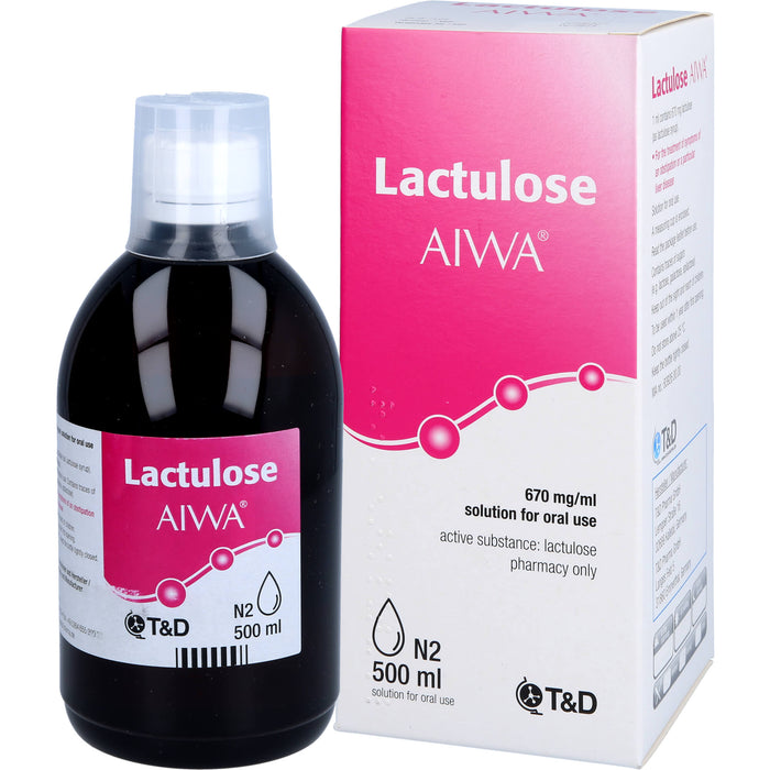 Lactulose AIWA Lösung zum Einnehmen bei Verstopfung, 500 ml Lösung