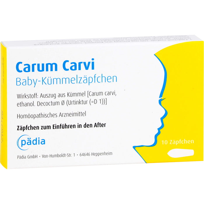 Carum carvi Baby-Kümmelzäpfchen, 10 pcs. Suppositories