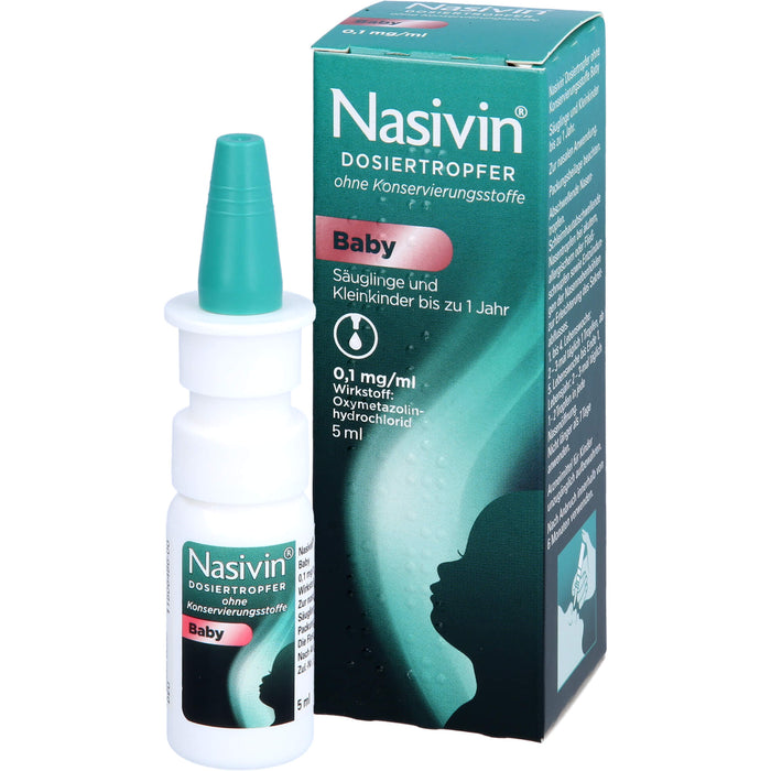 Nasivin Dosiertropfer ohne Konservierungsstoffe Baby, 5 ml Lösung