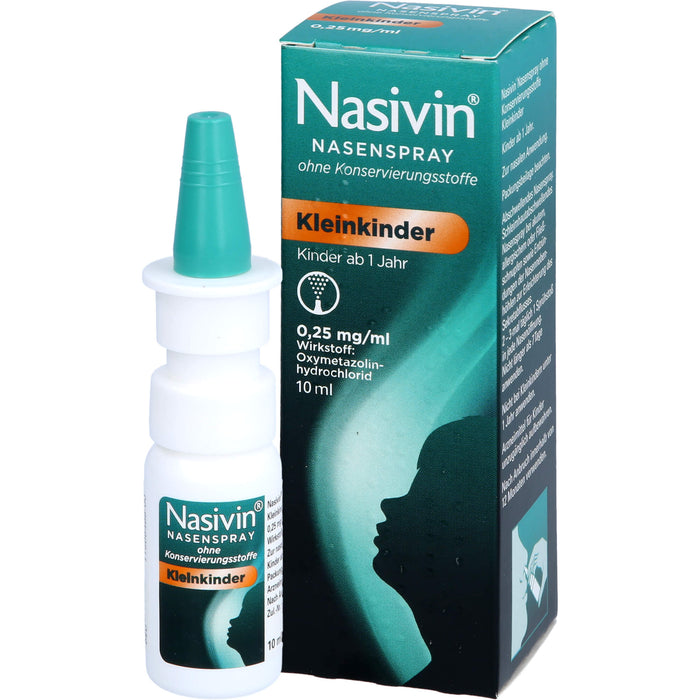 Nasivin Nasenspray ohne Konservierungsstoffe für Kleinkinder, 10 ml Solution