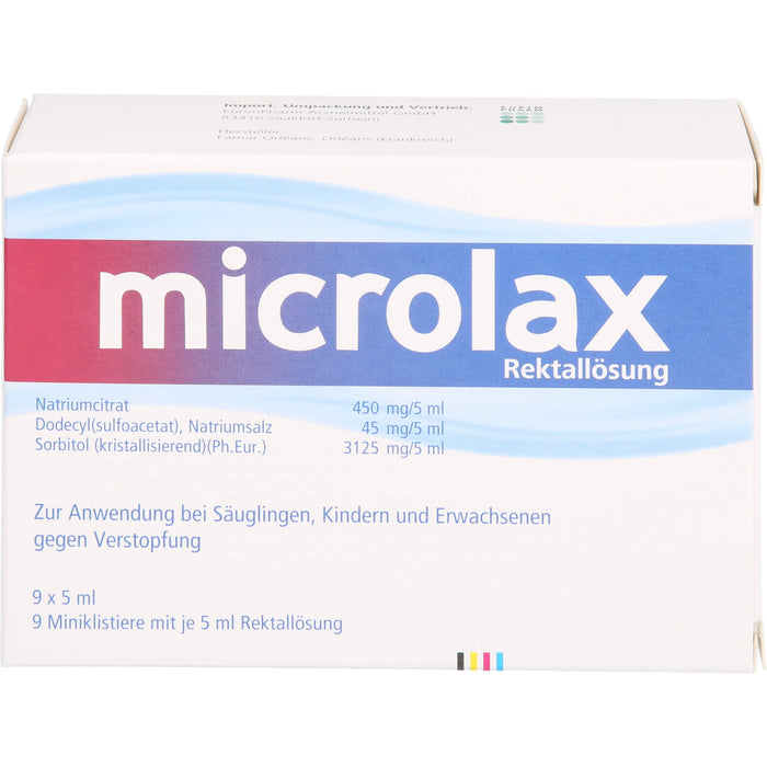 microlax Miniklistier Rektallösung Reimport EurimPharm, 9 pcs. Enemas