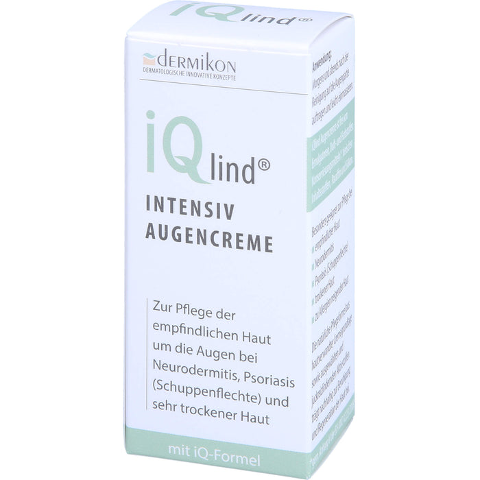 iQlind Intensiv Augencreme mit Hyaluronsäure zur Pflege der Haut der Augenregion, 15 ml Crème