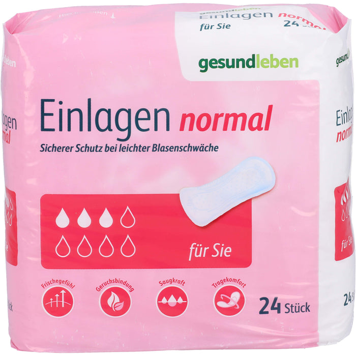 gesund leben Einlage Normal, 24 St