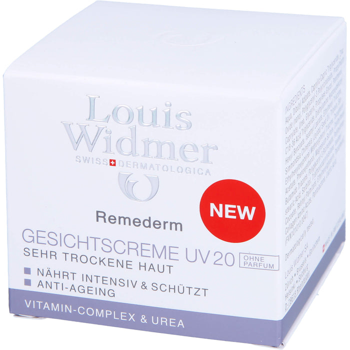 Louis Widmer Remederm Gesichtscreme UV 20, 50 ml Creme