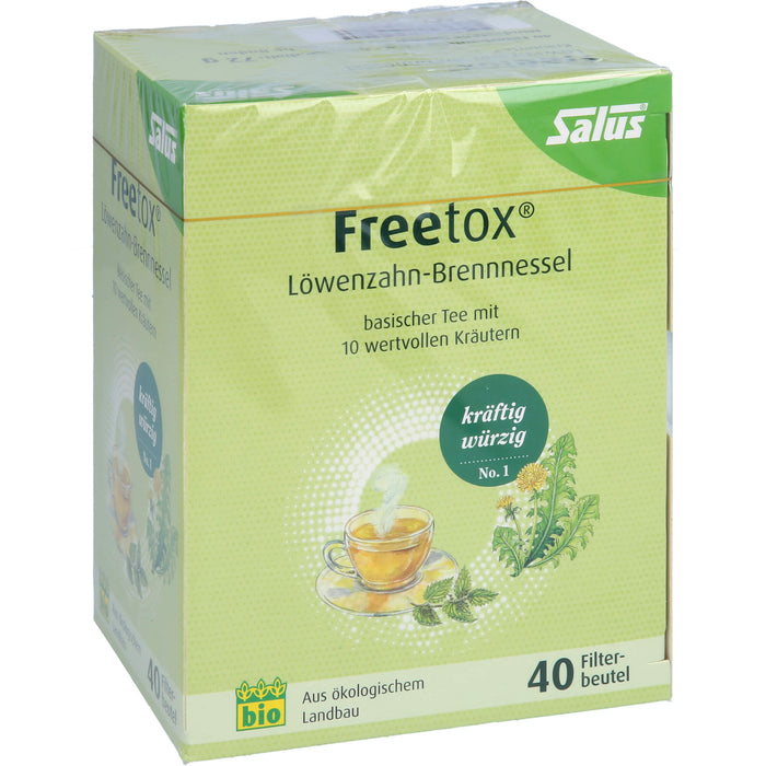 Salus Freetox Löwenzahn-Brennnessel basischer Kräutertee, 40 pc Sac filtrant