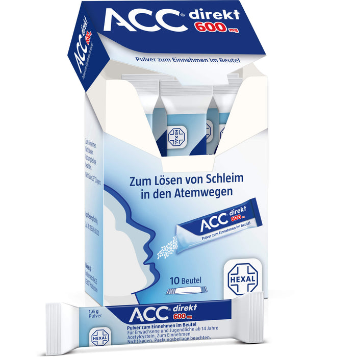 ACC direkt 600 mg Pulver, 10 pc Sachets