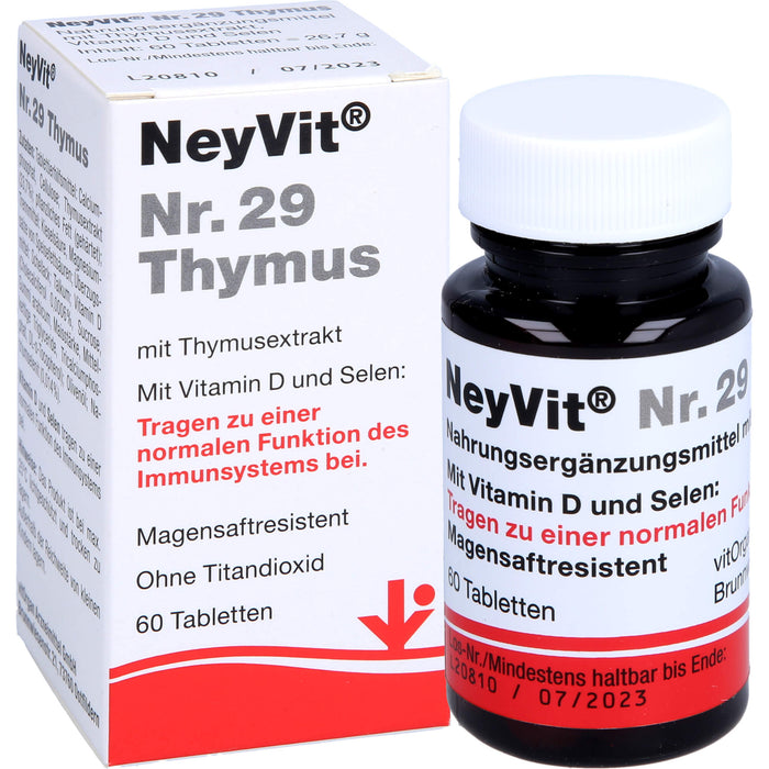 NeyVit Nr. 29 Thymus Tabletten für eine normale Funktion des Immunsystems, 60 pc Tablettes