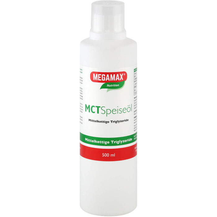 MEGAMAX Nutrition MCT Speiseöl Mittelkettige Triglyzeride, 500 ml Oil